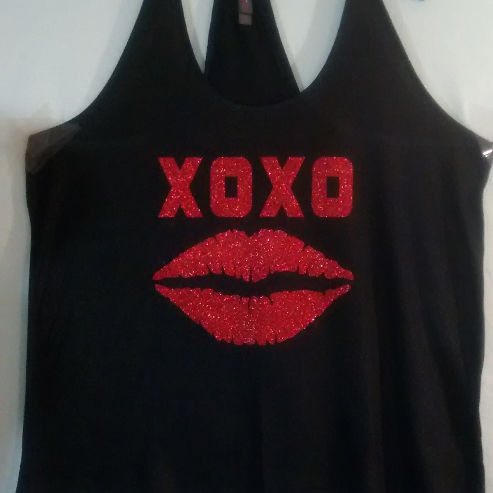Custom Made NWOT, XOXO Kiss Tank Top❤❤❤❤ - Picture 2 of 8